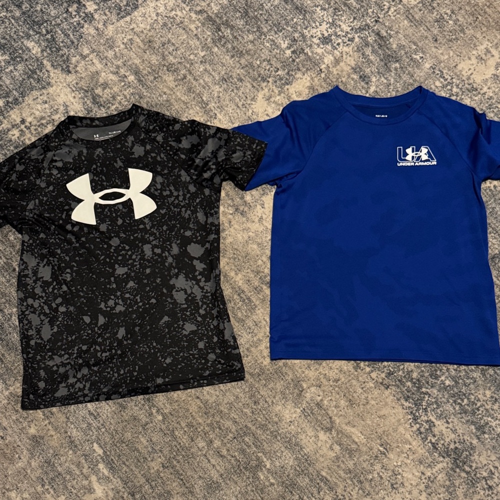Under Armour Black and Blue Kids Tees